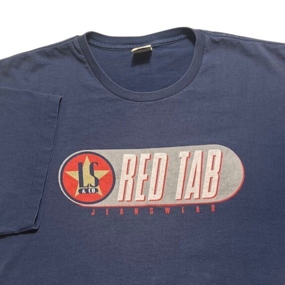 Vintage Mens SZ XL Levi's Red Tab Jeanswear 1990's T-Shirt U.S.A - 1053